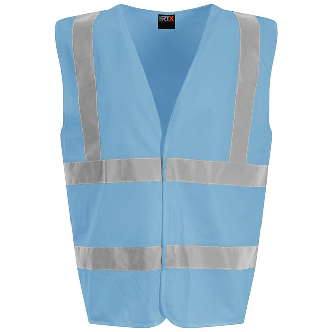 Sky Blue - Front - PRO RTX High Visibility Unisex Vest