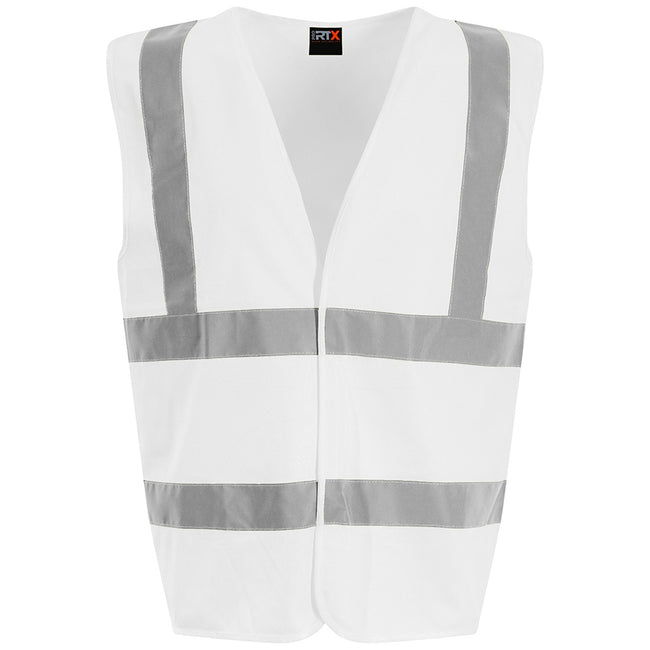 White - Front - PRO RTX High Visibility Unisex Vest