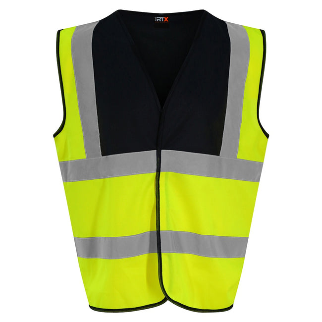 Yellow-Black - Front - PRO RTX High Visibility Unisex Vest
