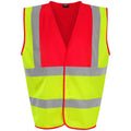 Yellow-Pink - Front - PRO RTX High Visibility Unisex Vest