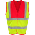 Yellow-Red - Front - PRO RTX High Visibility Unisex Vest