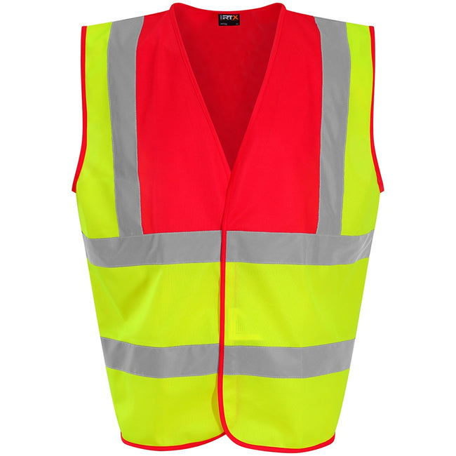 Yellow-Red - Front - PRO RTX High Visibility Unisex Vest