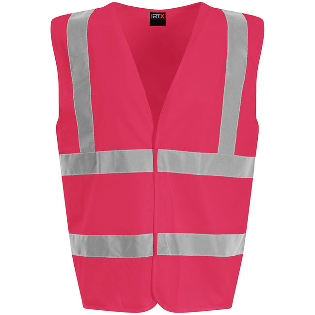 Pink - Front - PRO RTX High Visibility Unisex Vest