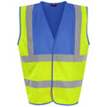 Yellow-Royal Blue - Front - PRO RTX High Visibility Unisex Vest