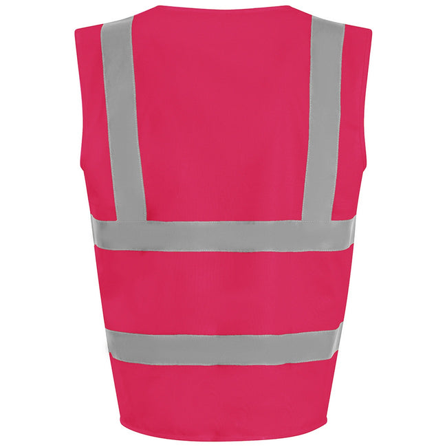Pink - Back - PRO RTX High Visibility Unisex Vest