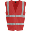 Red - Front - PRO RTX High Visibility Unisex Vest