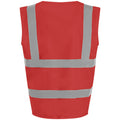 Red - Back - PRO RTX High Visibility Unisex Vest