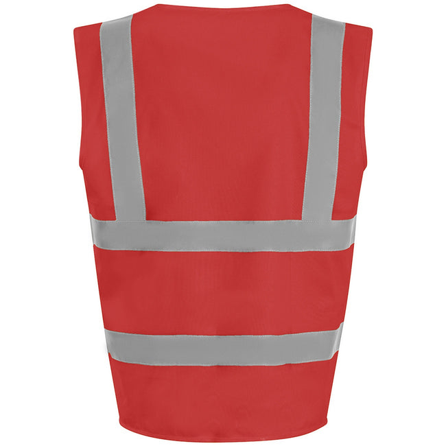 Red - Back - PRO RTX High Visibility Unisex Vest
