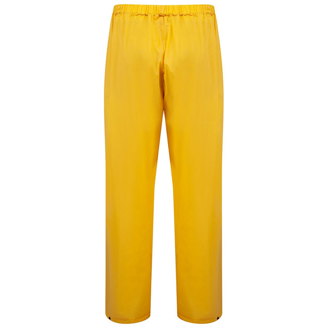 Yellow - Back - Splashmacs Unisex Adults Waterproof Rain Pants