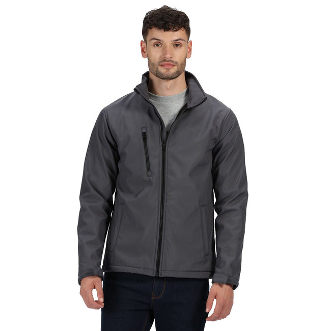 Seal Gray-Black - Side - Regatta Professional Mens Ablaze Three Layer Soft Shell Jacket