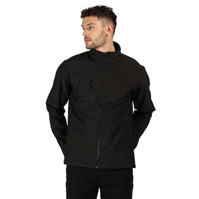 Black-Black - Side - Regatta Professional Mens Ablaze Three Layer Soft Shell Jacket