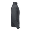 Convoy Gray - Side - Russell Mens Authentic Zip Neck Sweatshirt