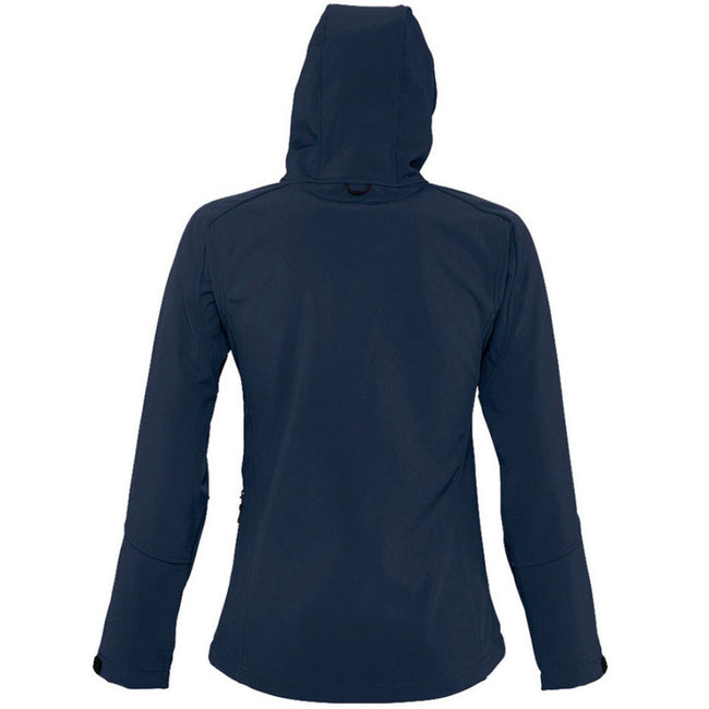 French Navy - Side - SOLS Womens-Ladies Replay Hooded Soft Shell Jacket
