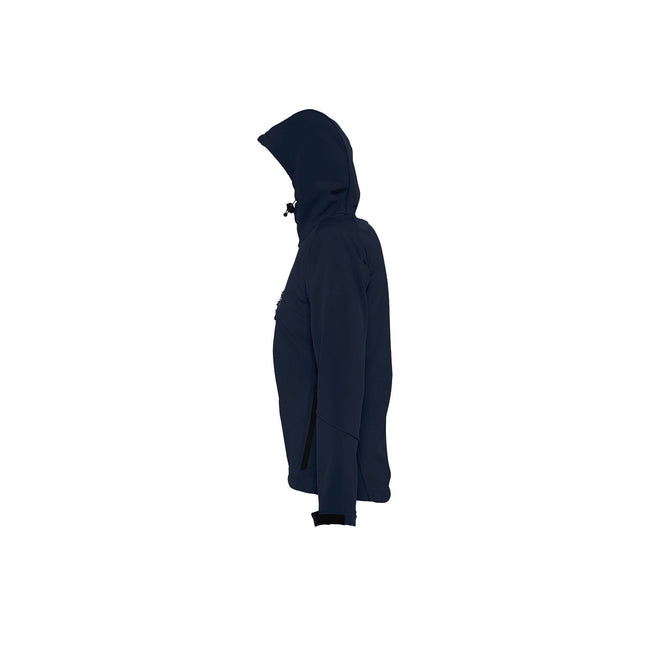 French Navy - Lifestyle - SOLS Womens-Ladies Replay Hooded Soft Shell Jacket