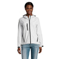 White - Back - SOLS Womens-Ladies Replay Hooded Soft Shell Jacket