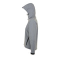 Grey Marl - Side - SOLS Womens-Ladies Replay Hooded Soft Shell Jacket