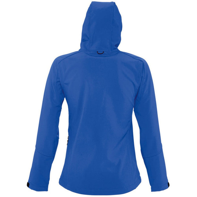 Royal Blue - Side - SOLS Womens-Ladies Replay Hooded Soft Shell Jacket