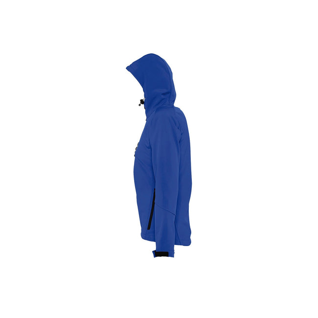 Royal Blue - Lifestyle - SOLS Womens-Ladies Replay Hooded Soft Shell Jacket