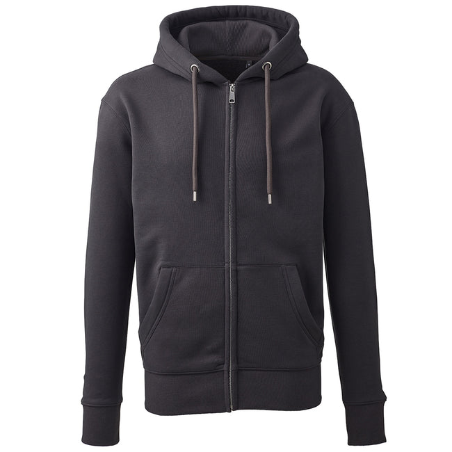 Charcoal - Front - Anthem Mens Full Zip Hoodie