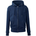 Navy - Front - Anthem Mens Full Zip Hoodie