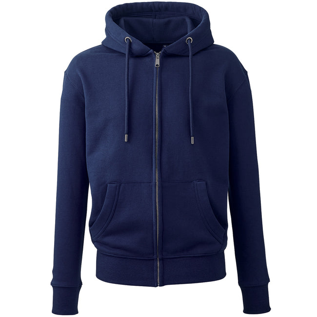 Oxford Navy - Front - Anthem Mens Full Zip Hoodie