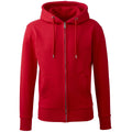 Red - Front - Anthem Mens Full Zip Hoodie