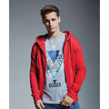 Red - Back - Anthem Mens Full Zip Hoodie