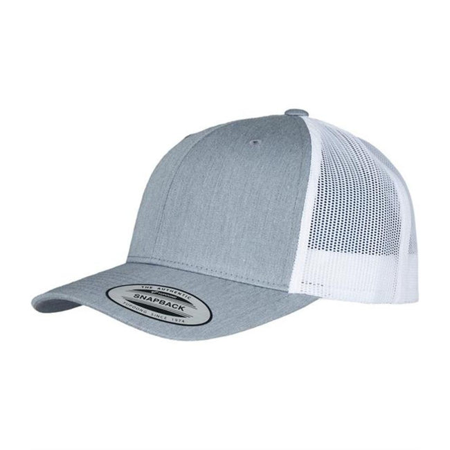 Gray-White Heather - Front - Flexfit Retro Two Tone Trucker Cap