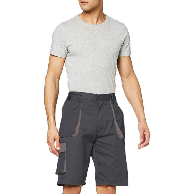 Black - Back - Portwest Mens Texo Contrast Cargo Shorts