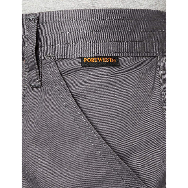 Gray - Pack Shot - Portwest Mens Texo Contrast Cargo Shorts