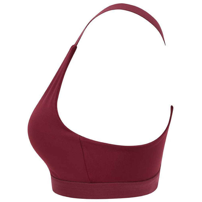 Dark Burgundy - Pack Shot - Tombo Womens-Ladies Medium Impact Core Bra