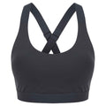 Charcoal - Back - Tombo Womens-Ladies Medium Impact Core Bra