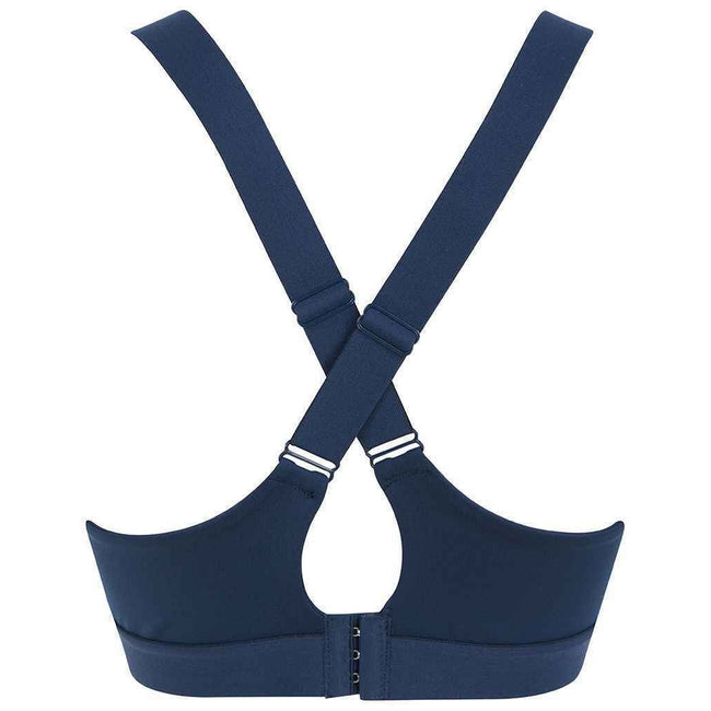 Navy - Back - Tombo Womens-Ladies Medium Impact Core Bra