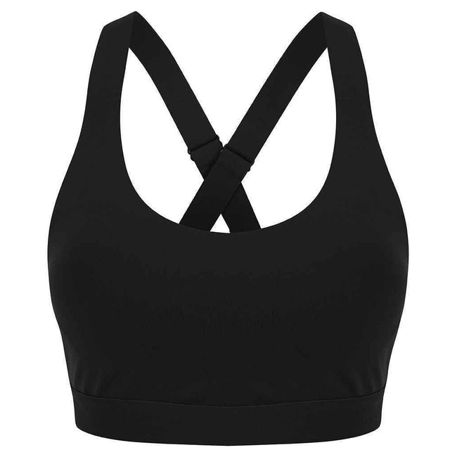 Black - Front - Tombo Womens-Ladies Medium Impact Core Bra