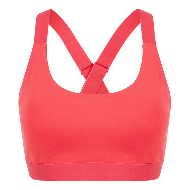 Coral - Front - Tombo Womens-Ladies Medium Impact Core Bra
