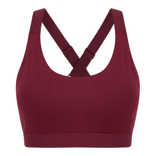 Dark Burgundy - Front - Tombo Womens-Ladies Medium Impact Core Bra