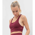 Dark Burgundy - Side - Tombo Womens-Ladies Medium Impact Core Bra
