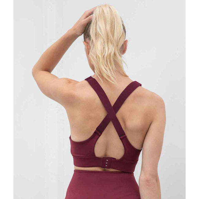 Dark Burgundy - Lifestyle - Tombo Womens-Ladies Medium Impact Core Bra