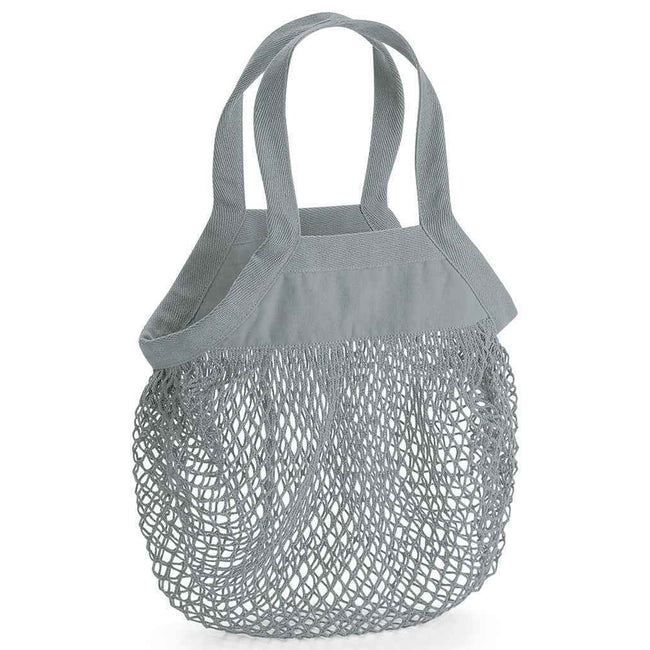 Gray - Front - Westford Mill Mini Mesh Tote Bag