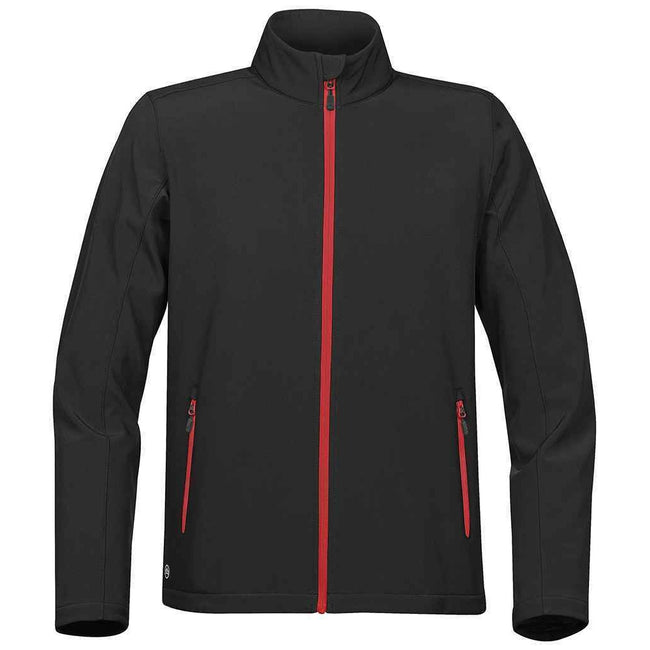 Black-Bright Red - Front - Stormtech Mens Orbiter Soft Shell Jacket