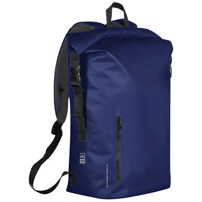 Ocean Blue-Black - Front - Stormtech Cascade Waterproof Knapsack