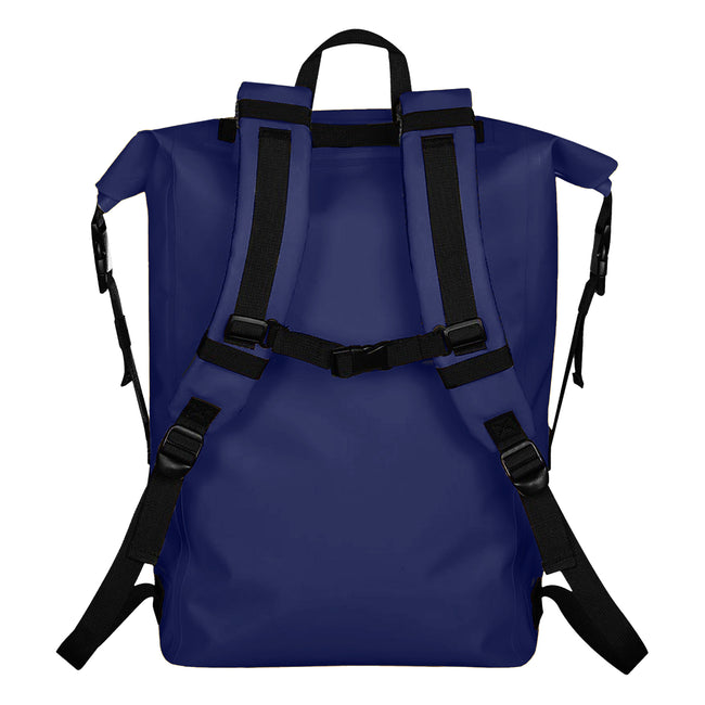 Ocean Blue-Black - Back - Stormtech Cascade Waterproof Knapsack
