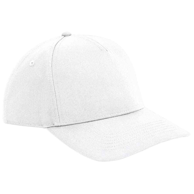 White - Front - Beechfield Urbanwear 5 Panel Snapback Cap
