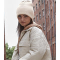 Oatmeal - Back - Beechfield Cuffed Recycled Oversized Beanie