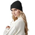 Black - Back - Beechfield Original Cuffed Cotton Beanie