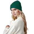 Bottle Green - Back - Beechfield Original Cuffed Cotton Beanie