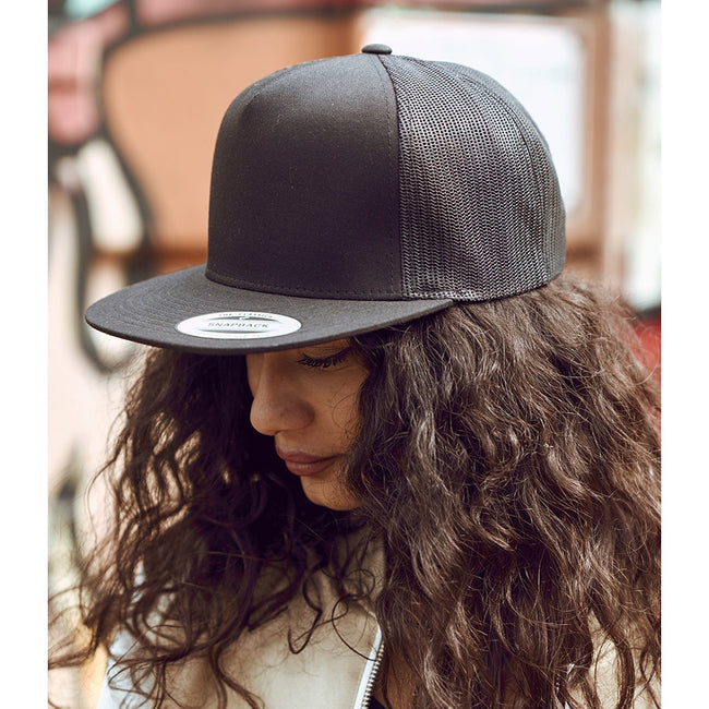 Black - Back - Flexfit Retro Trucker Cap