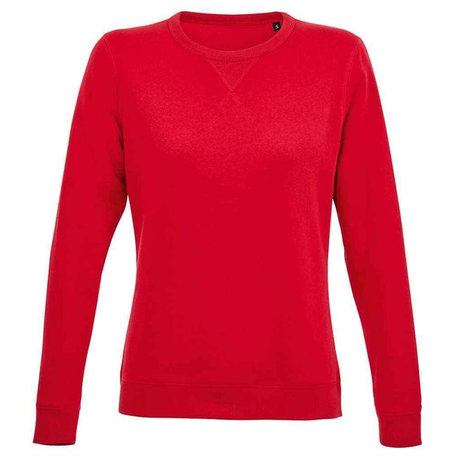 Red - Front - SOLS Womens-Ladies Sully Sweatshirt