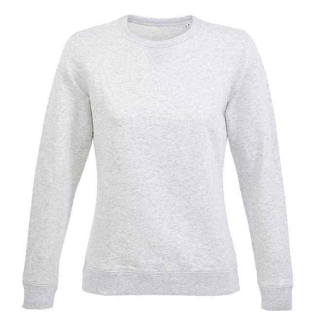 Ash - Front - SOLS Womens-Ladies Sully Sweatshirt