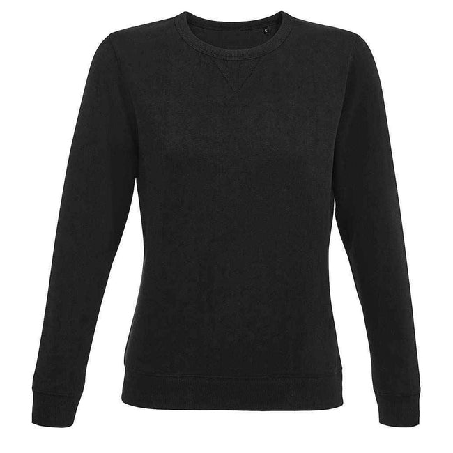 Black - Front - SOLS Womens-Ladies Sully Sweatshirt